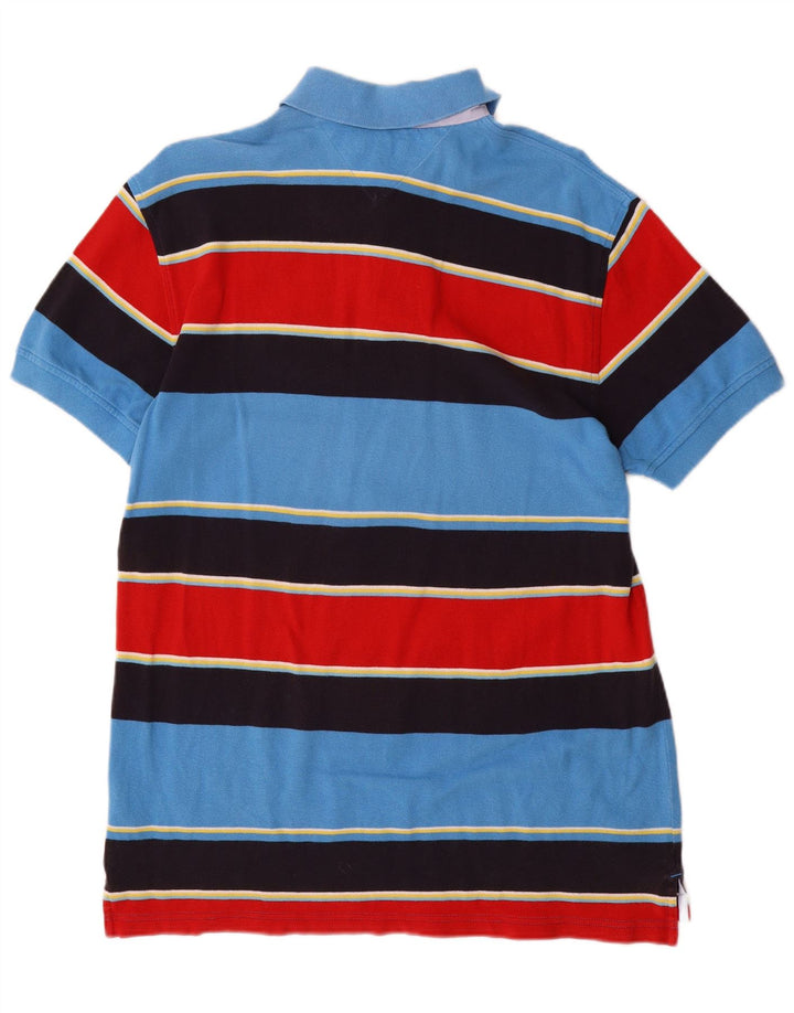 TOMMY HILFIGER Mens Polo Shirt Medium Multicoloured Striped Cotton