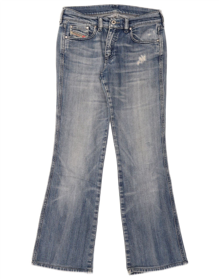 Diesel Womens Distressed Bootcut Jeans W29 L29 Blue Cotton