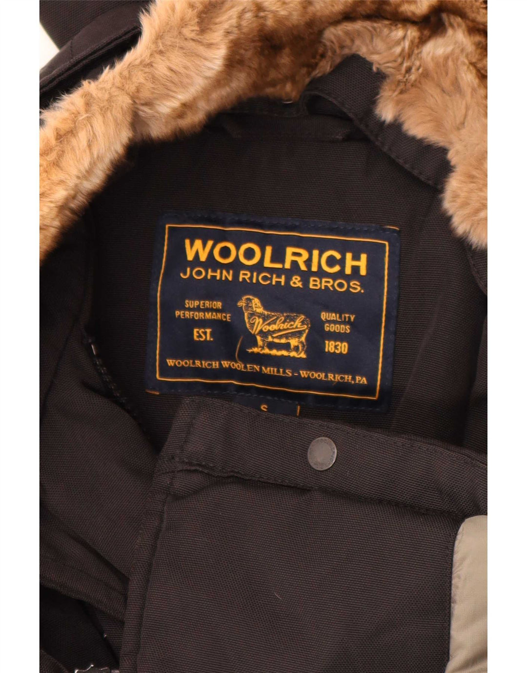 Woolrich Womens Parka Jacket UK 10 Small Black Nylon