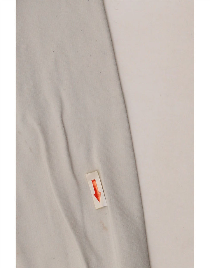 ADIDAS Mens Tracksuit Top Jacket UK 36/38 Small White Cotton