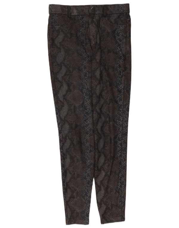 Zara Womens Trafaluc Leggings UK 14 Medium Black Animal Print