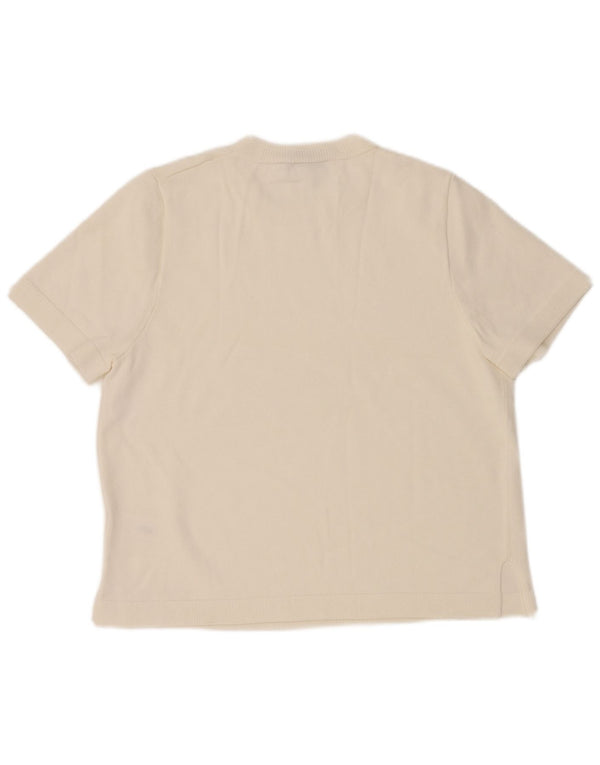 Zara Womens T-Shirt Top UK 14 Medium White Viscose