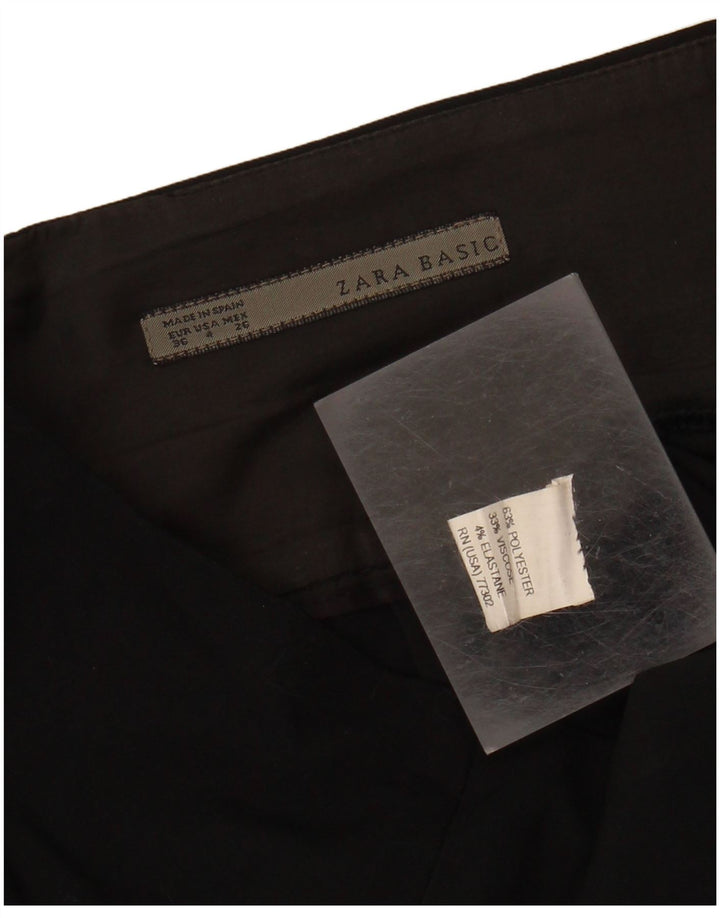 ZARA Womens Pencil Skirt EU 36 XS W26 Black Polyester