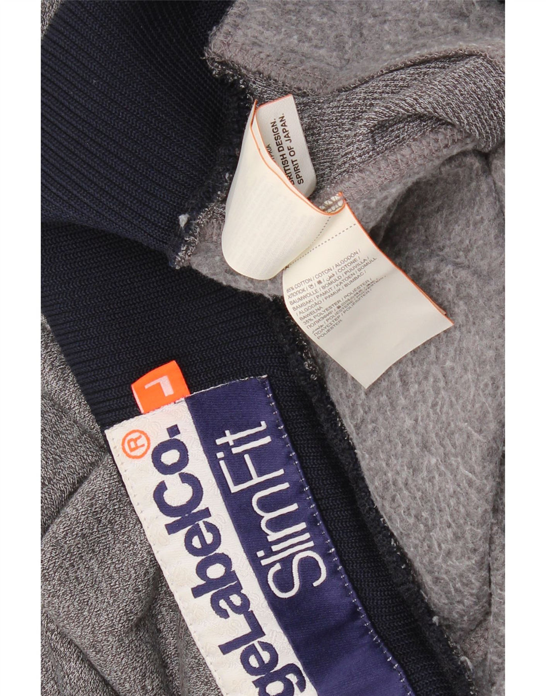 SUPERDRY Mens Slim Fit Sport Shorts Large Grey Cotton