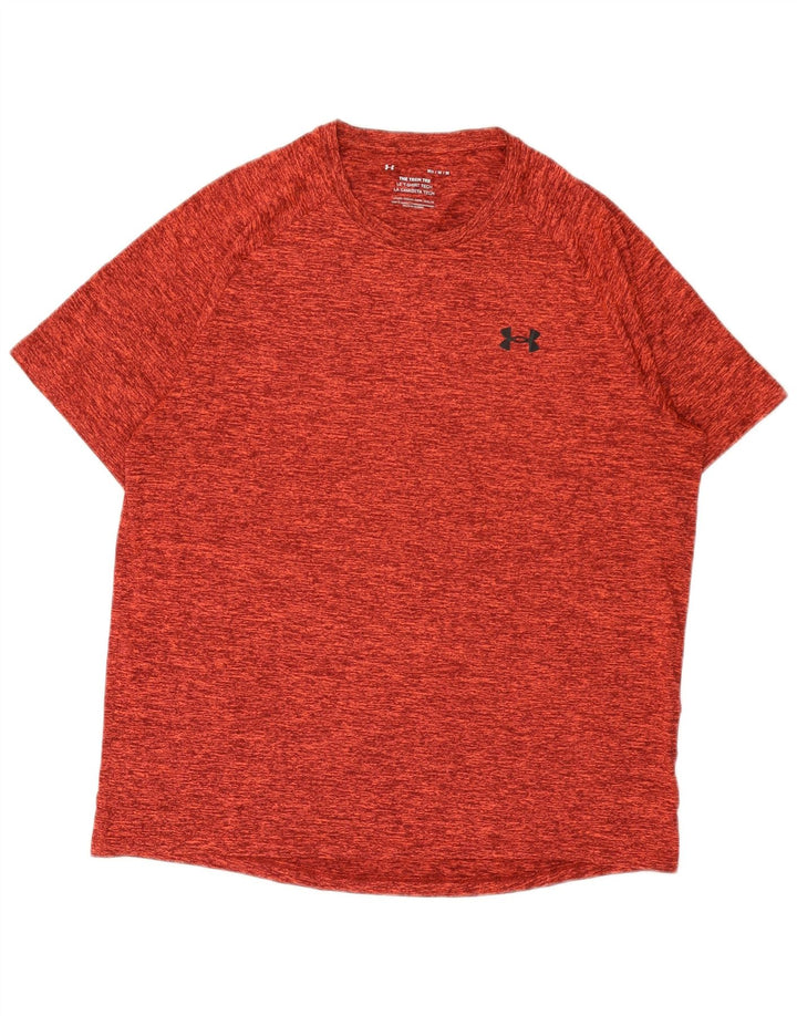 Under Armour Mens T-Shirt Top Medium Red Flecked
