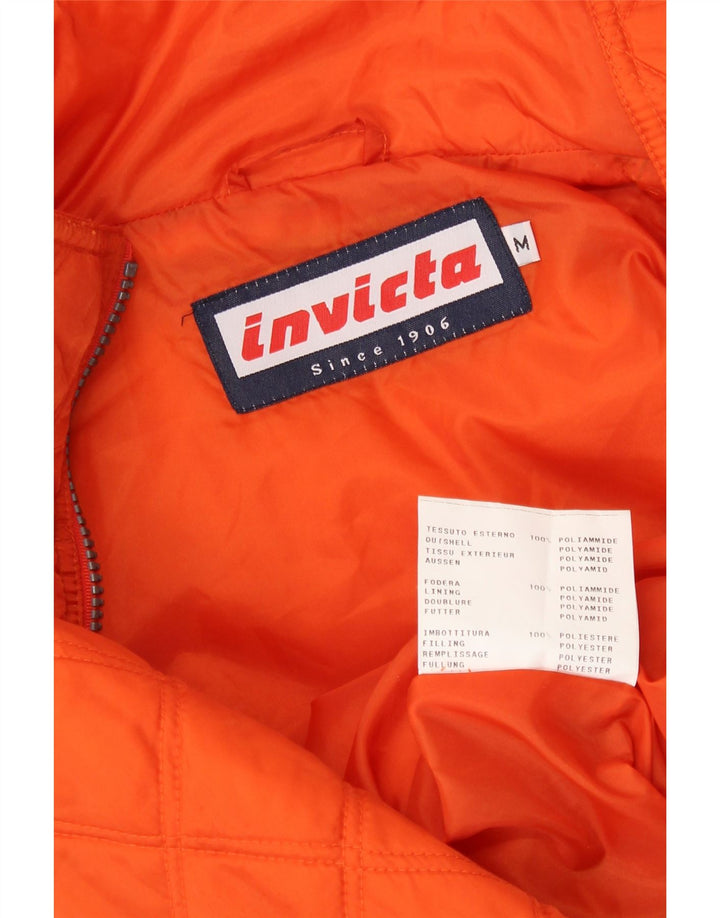 INVICTA Mens Quilted Gilet UK 38 Medium Orange Polyester