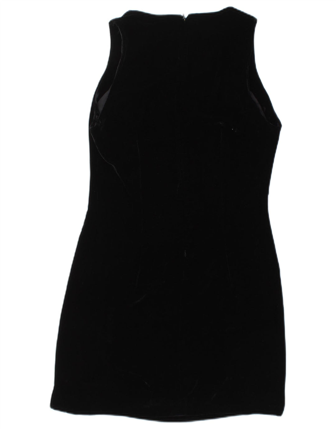 DANIEL & MAYER Womens Sleeveless Velvet Sheath Dress UK 12 Medium Black