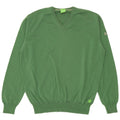 HUGO BOSS Mens V-Neck Jumper Sweater Large Green
