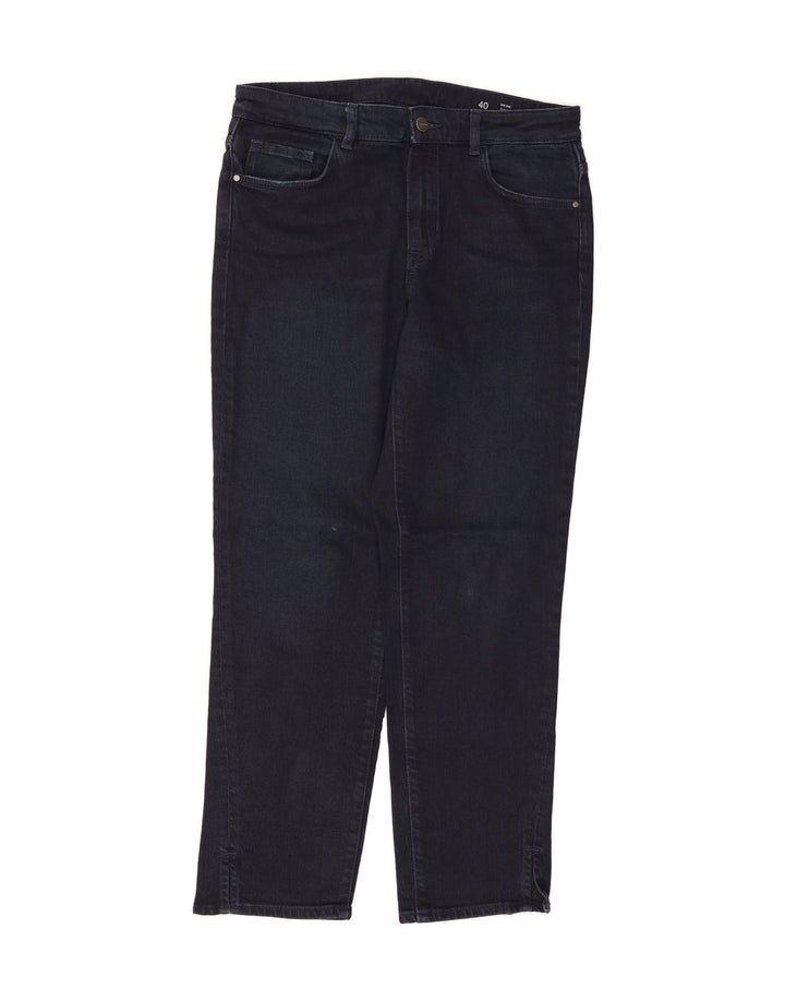 MASSIMO DUTTI Womens Mid Rise Slim Jeans EU 40 Medium W32 L28 Navy Blue Vintage Massimo Dutti and Second-Hand Massimo Dutti from Messina Hembry 
