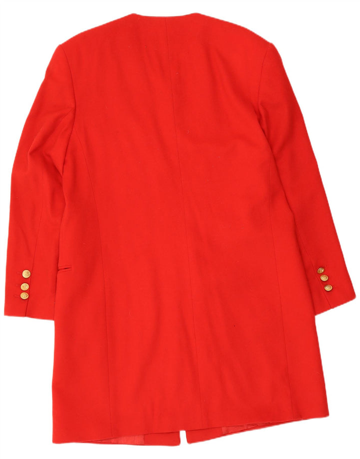 Jobis Womens Overcoat IT 42 Medium Red Lambswool