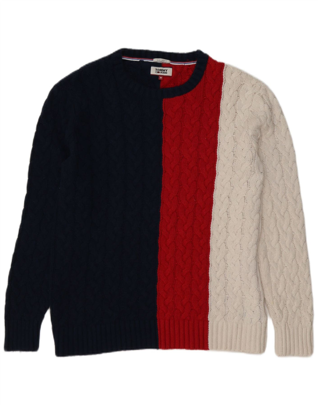 Tommy Hilfiger Mens Boat Neck Jumper Sweater Medium Multicoloured