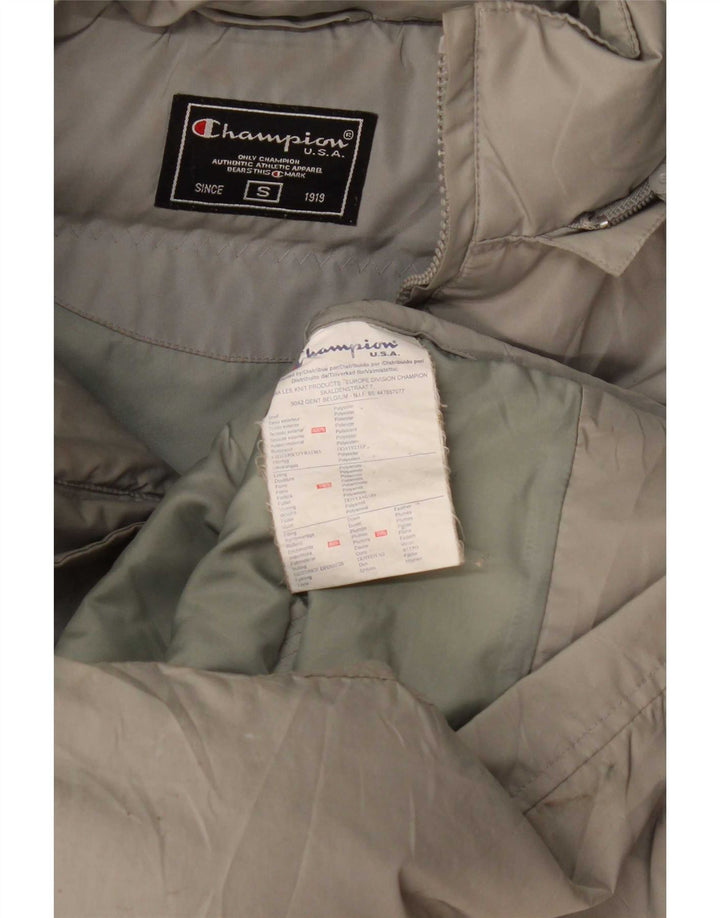 Champion Womens Oversized Hooded Padded Coat UK 10 Small Grey Polyester
