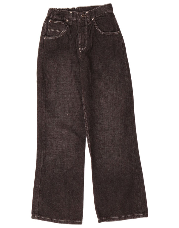 Wrangler Boys Wide Leg Jeans 11-12 Years W24 L27 Black Cotton