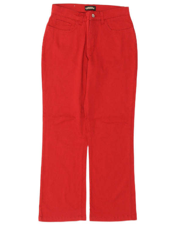 Carrera Womens Casual Trousers IT 42 Medium W28 L28 Burgundy Cotton