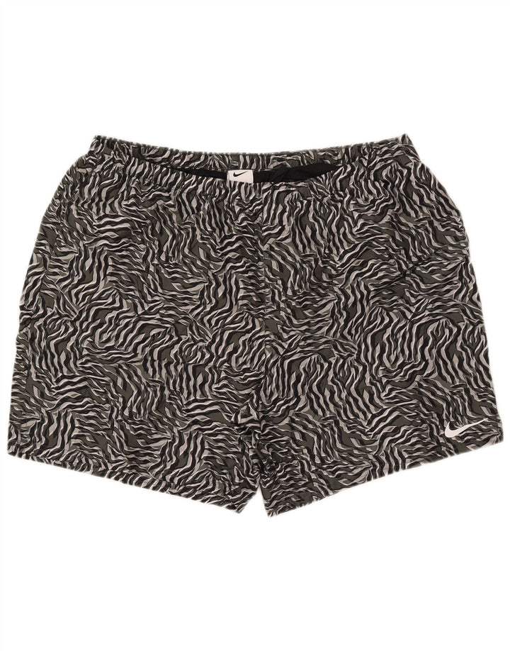 Nike Mens Swimming Shorts 2XL Grey Animal Print Polyester