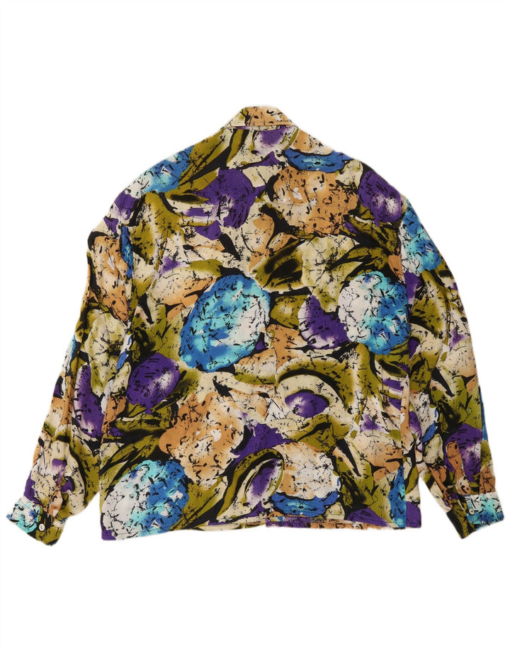 Vintage Mens Abstract Pattern Shirt Medium Multicoloured