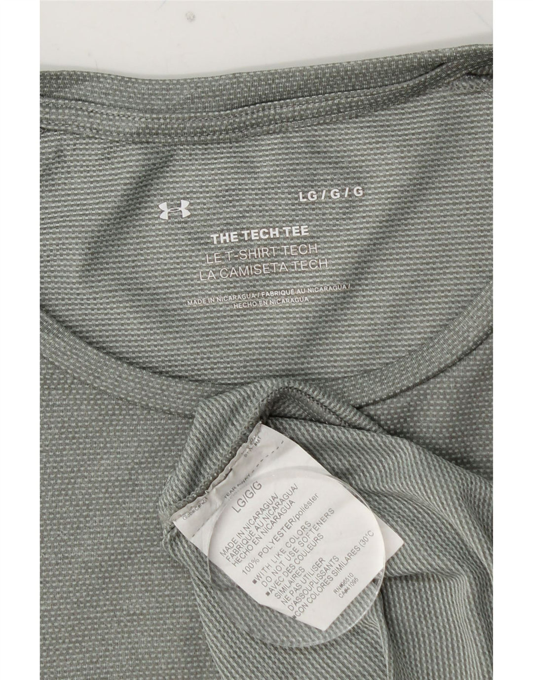 UNDER ARMOUR Mens T-Shirt Top Large Green Polyester