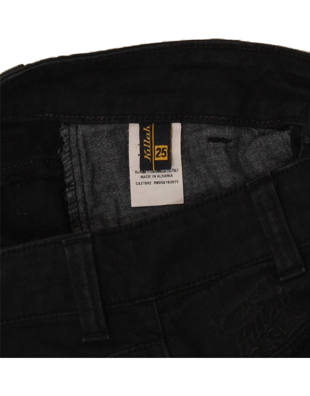 KILLAH Womens Straight Jeans W25 L32 Black Cotton Vintage Killah and Second-Hand Killah from Messina Hembry 