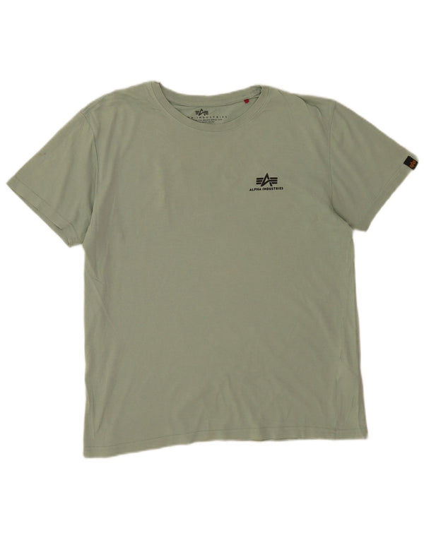 Alpha Industries Mens T-Shirt Top Medium Green