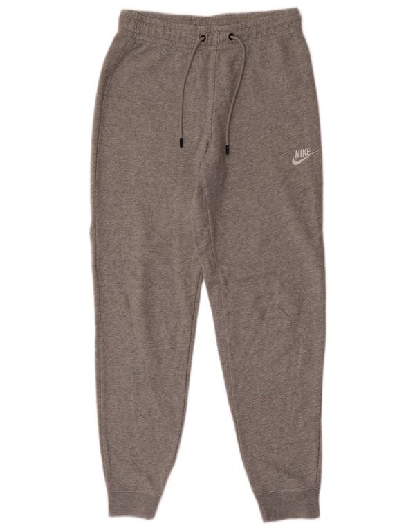 Nike Womens Tracksuit Trousers Joggers UK 8 Small Grey Flecked Cotton