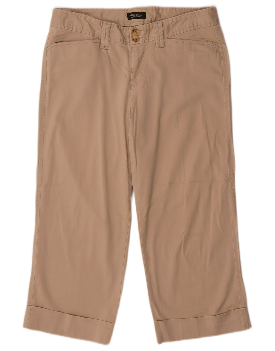 EDDIE BAUER Womens Vashon Fit Capri Trousers US 6 Medium W32 L21 Beige