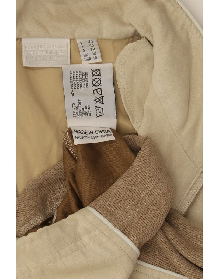 DIADORA Womens Tracksuit Top Jacket UK 12 Medium Beige Colourblock Vintage Diadora and Second-Hand Diadora from Messina Hembry 