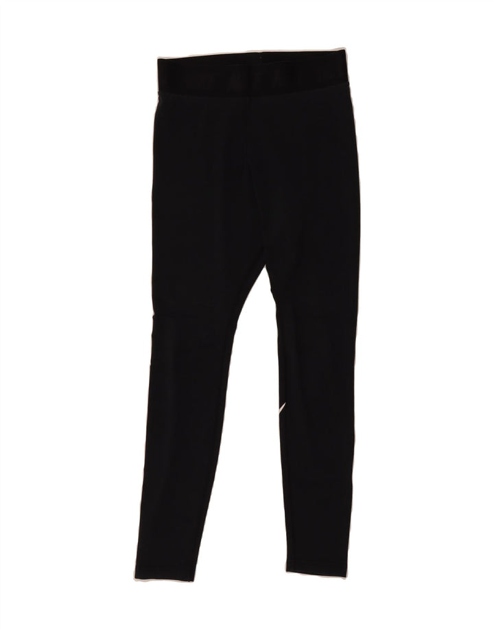 NIKE Womens Graphic Leggings UK 14 Medium  Black Cotton Vintage Nike and Second-Hand Nike from Messina Hembry 