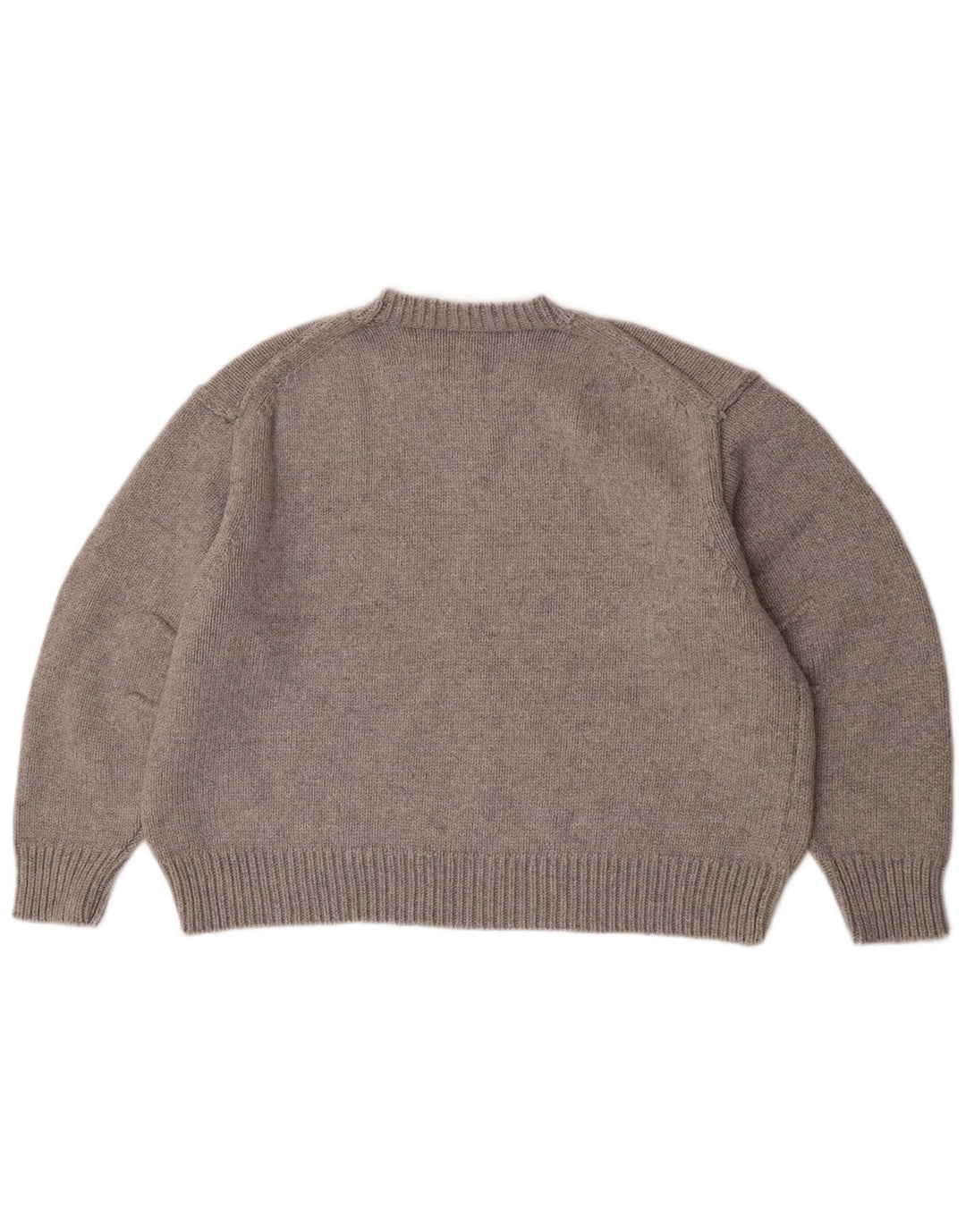 Zara Womens Crew Neck Jumper Sweater UK 16 Large Grey Polyamide