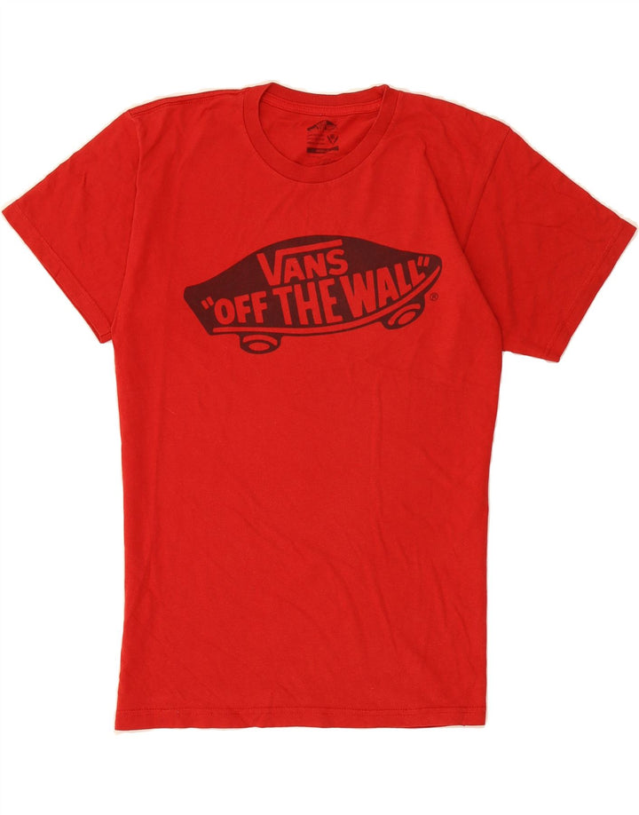 VANS Mens Graphic T-Shirt Top Medium Red Vintage Vans and Second-Hand Vans from Messina Hembry 