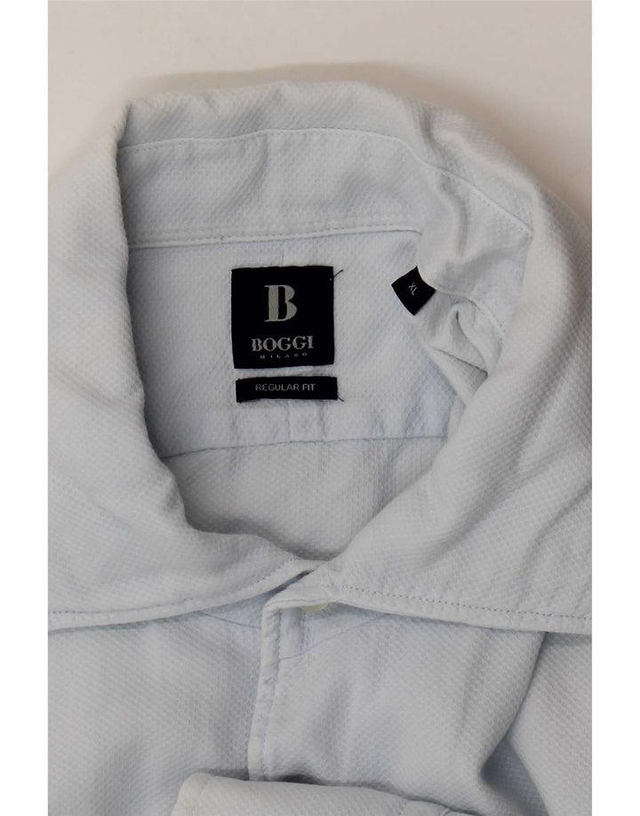 Boggi Mens Shirt XL Blue