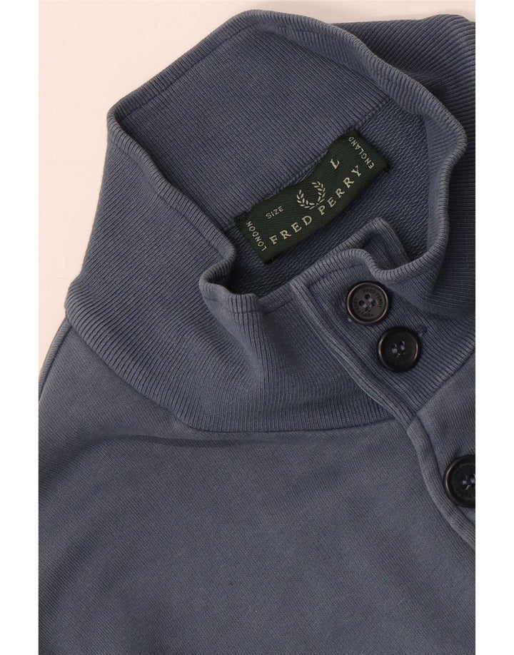 Fred Perry Mens Tracksuit Top Jacket Large Blue