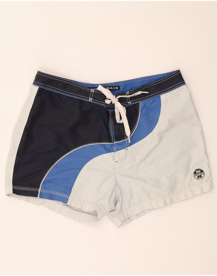 North Sails Mens Swimming Shorts Large  Blue Colourblock Polyamide