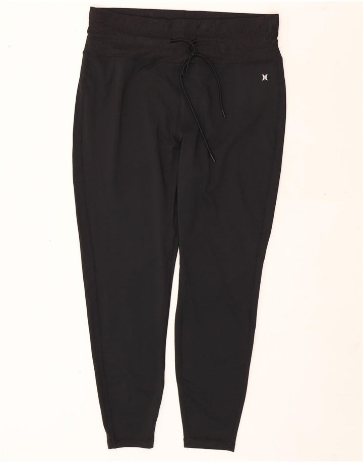HURLEY Womens Tracksuit Trousers UK 18 XL Black Polyester Vintage Hurley and Second-Hand Hurley from Messina Hembry 