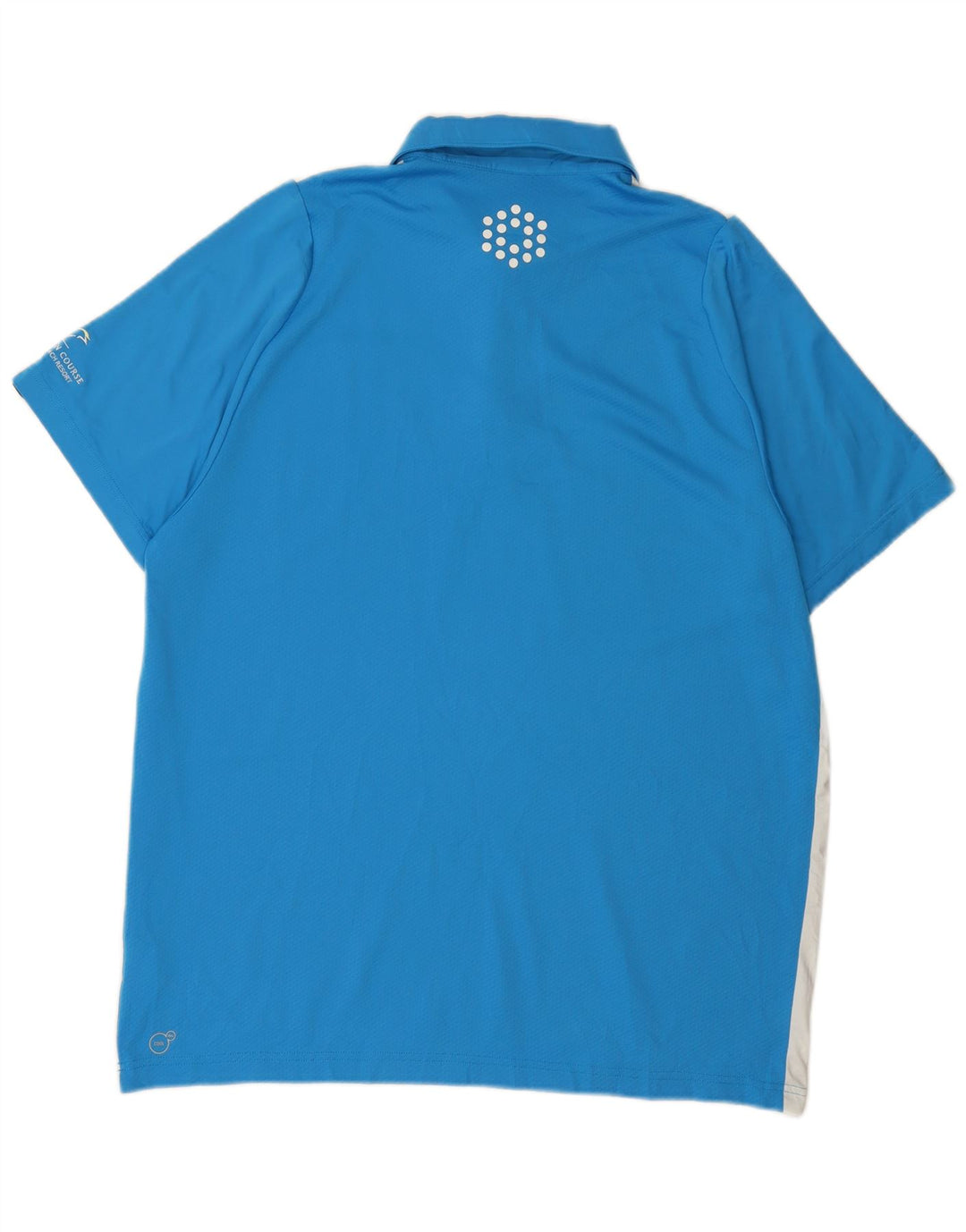 PUMA Mens Polo Shirt XL Blue Colourblock Polyester