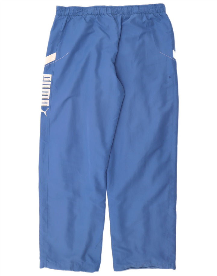 Puma Mens Graphic Tracksuit Trousers Large Blue Colourblock