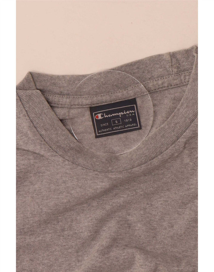 Champion Mens Graphic T-Shirt Top Small Grey Cotton