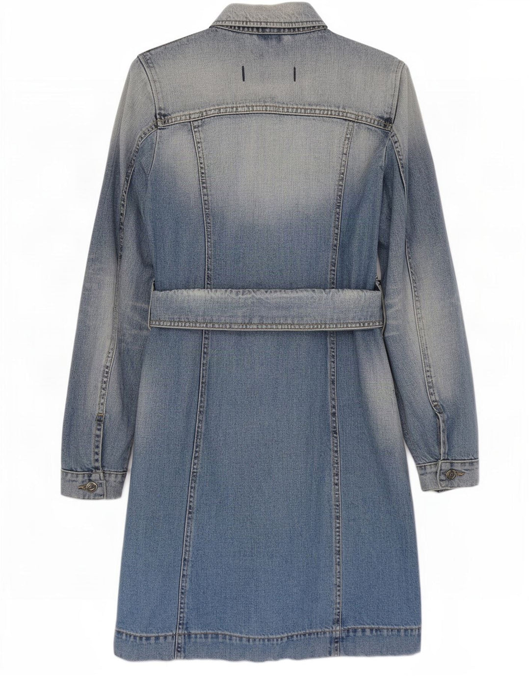 Gas Womens Denim Coat UK 10 Small Blue Cotton