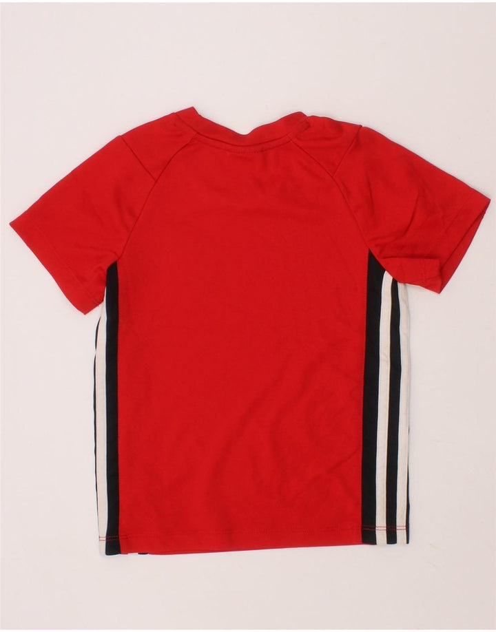 ADIDAS Boys T-Shirt Top 2-3 Years Red Polyester Vintage Adidas and Second-Hand Adidas from Messina Hembry 