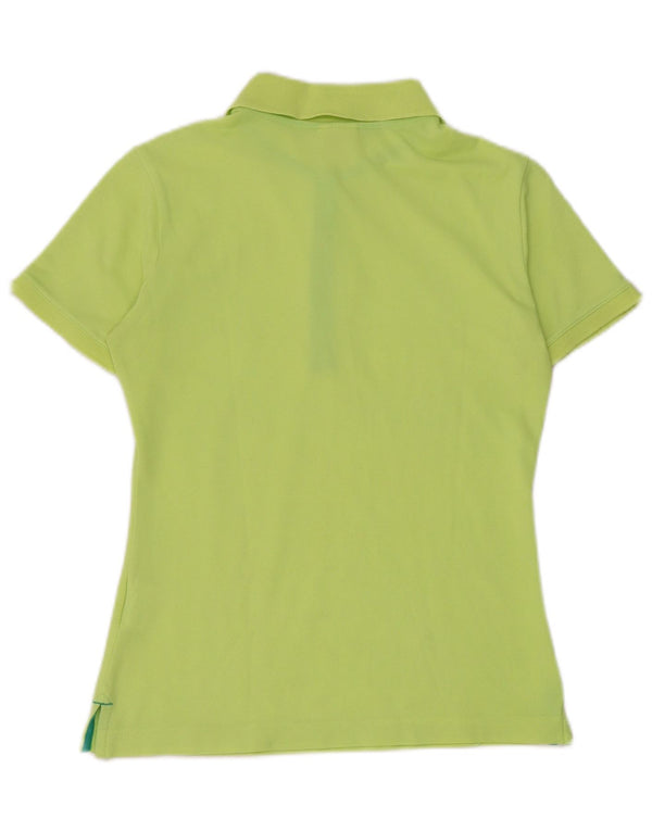 Champion Womens Heritage Fit Polo Shirt UK 10 Small Green Cotton