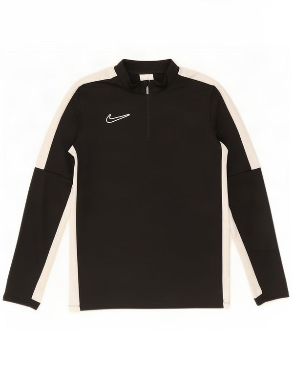 Nike Boys Dri Fit Pullover Tracksuit Top 12-13 Years Large Black