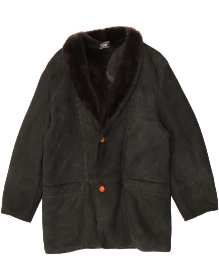 Dibi Mens Shearling Jacket IT 50 Large Khaki