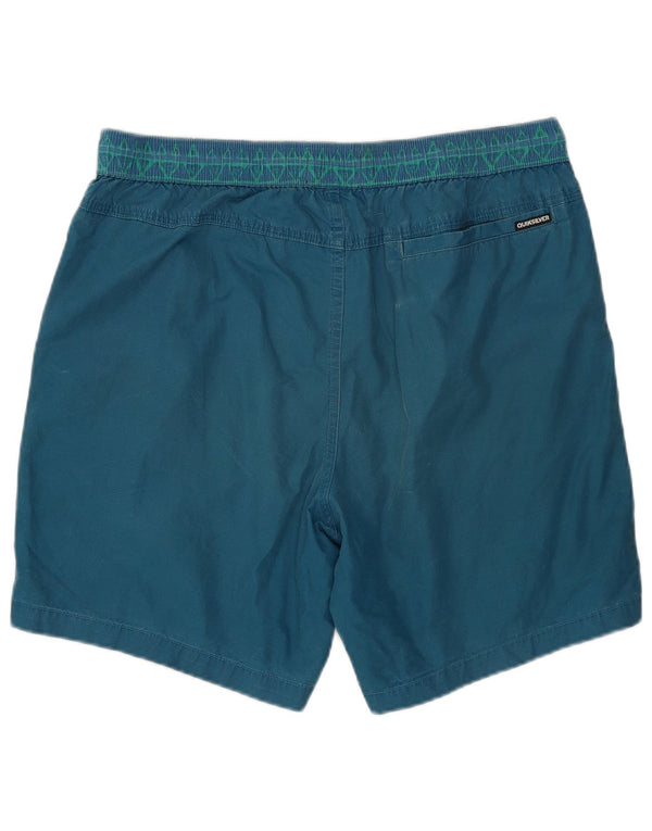 QUIKSILVER Boys Chino Shorts 15-16 Years W30 Green Geometric Cotton