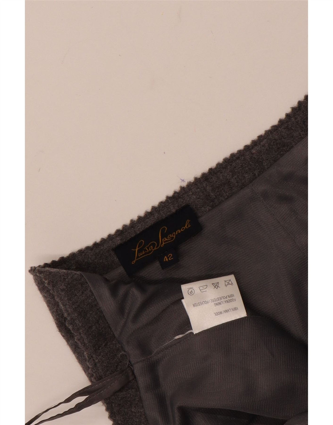 LUISA SPAGNOLI Womens Pencil Skirt IT 42 Medium W28  Grey Wool