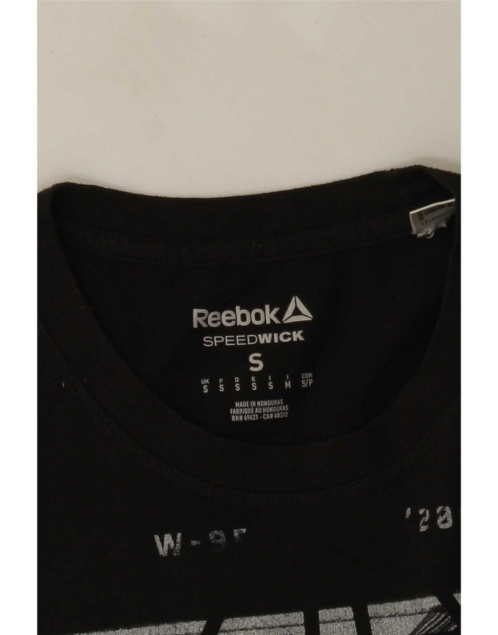 Reebok Mens Graphic T-Shirt Top Small Black