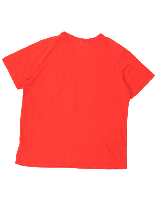 Nike Mens Athletic Cut Graphic T-Shirt Top 2XL Red Cotton