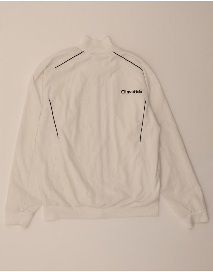 ADIDAS Mens Climalite Bomber Jacket UK 38 Medium White Polyester Vintage Adidas and Second-Hand Adidas from Messina Hembry 