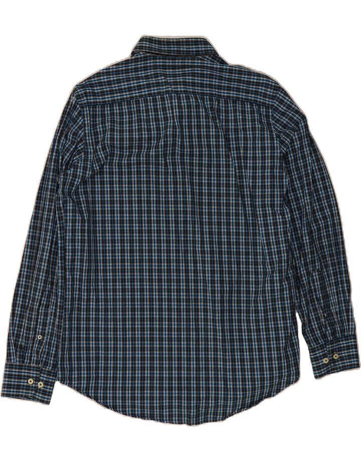 CARRERA Mens Regular Fit Flannel Shirt Large Blue Check Cotton Vintage Carrera and Second-Hand Carrera from Messina Hembry 
