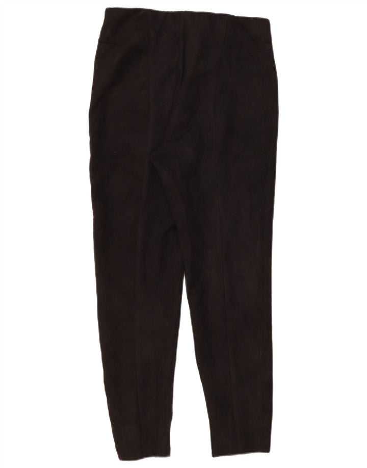 Zara Womens Slim Casual Trousers Large W32 L26 Black Polyester