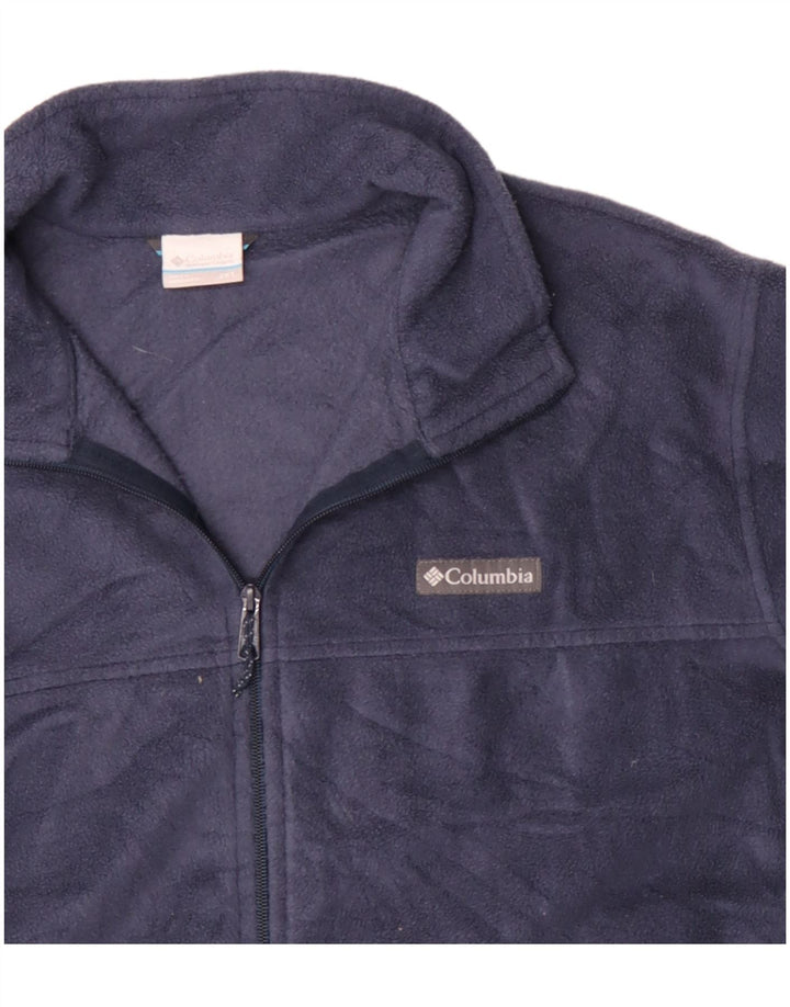 Columbia Mens Fleece Jacket UK 44 2XL Navy Blue Polyester