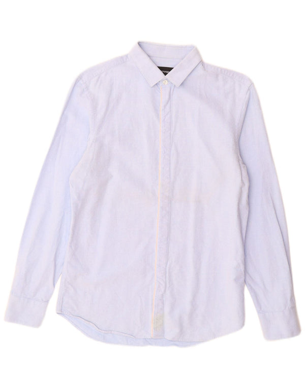 EMPORIO ARMANI Mens Shirt Size 39 15 1/2 Medium Blue